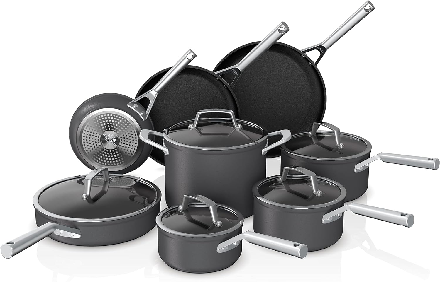 Ninja CW69010 NeverStick Comfort Grip 10-Piece Cookware Set