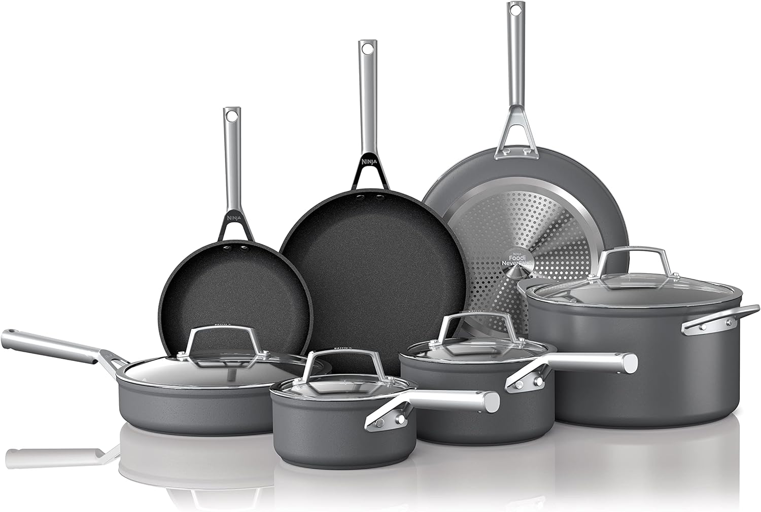 Ninja C39900 Foodi NeverStick Premium 16-Piece Cookware Set